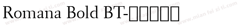 Romana Bold BT字体转换